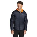 Eddie Bauer Men's Microlight Down Hooded Jacket, Storm, Medium