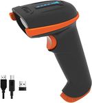 Tera 2D QR Barcode Scanner Wireless USB Wired 1D 2D Handheld Cordless Bar Code Reader for Digital/Printed Barcodes Works with Windows Mac Linux, D5100,Orange