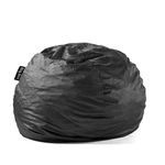 Big Joe 0010655 Fuf Foam Filled Bean Bag Chair, Large, Black Lenox