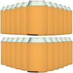 TahoeBay Blank Beer Can Cooler Sleeves (25-Pack) Bulk Sublimation Blanks for Vinyl Plain Collapsible Foam Can Sleeves Coolers for Soda Cans & Bottles Black White Assorted Solid Color (Gold)