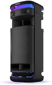 Sony ULT Tower 10 - Rollbarer Bluetooth-Party-Lautsprecher mit kraftvollem Sound, ULT Bass-Boost Funktion, 360°LED-Lichtshow, Karaoke-Funktion, inkl. drahtlosem Mikrofon - Schwarz