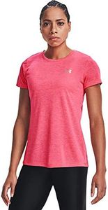 Under Armour Women's Tech Twist T-Shirt, Cerise (653)/Metallic Silver, Large