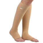 Tynor Compression Stocking Below Knee Classic, Beige, Large, 1 Pair