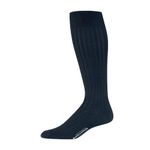 Boardroom Socks Men's Over the Calf Merino Wool Ribbed Dress Socks (Dark Navy)