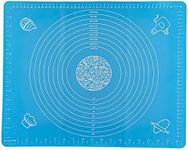 Southern Homewares Silicone Placemat Pastry Pizza Cake Pie Mat Baking Rolling Kneading Crafts Countertop Table Protector Non Stick Slip,19.65" x 15.65",SH-10334 (Blue)