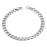 Cuban Link Bracelet for Men Silver Chain Bracelet Link Bracelets for Women