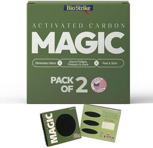 Odor Magic - Activated Charcoal Fridge Deodorizer - Better than Baking Soda - Peel & Stick Kitchen Deodorizer & Air Freshener for Trash Cans, Fridge, Compost, Drawers - Made in USA (1 Pack)