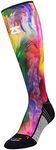 Zensah Anti-Blister Knee High Running Compression Socks for Men & Women (Color Explosion, X-Large (Men's 13+))