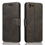 QLTYPRI Case for iPhone 6 Plus 6S Plus, Premium PU Leather Simple Wallet Case with Card Slots Kickstand Magnetic Closure Shockproof Flip Cover for iPhone 6 Plus 6S Plus - Black