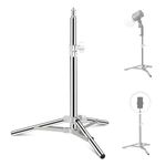 NEEWER 20"/50cm Photography Light Stand, Upgraded All Metal Adjustable Stainless Steel Table Tripod Photography Stand with 1/4" Screw for Reflector Softbox LED Ring Light Umbrella, ST-50SS