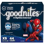 Goodnites Bedtime Bedwetting Underwear for Boys, XS, 44 Count