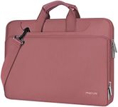 MOSISO 360 Protective Laptop Shoulder Bag Compatible with MacBook Pro 16 inch 2023-2019 M2 A2780 M1 A2485 Pro/Max A2141/Pro 15 A1398,15-15.6 inch Notebook,Matching Color Sleeve with Belt, Dusty Rose