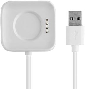 kwmobile USB Cable Charger Compatible with Oppo Watch 1 (46mm) Cable - Charging Chord for Smart Watch - White