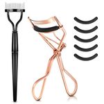 Eyelash Comb, 3 in 1 Eyelash Separator Tool, Metal Teeth Lash Comb for Home & Travel Uses (Black)