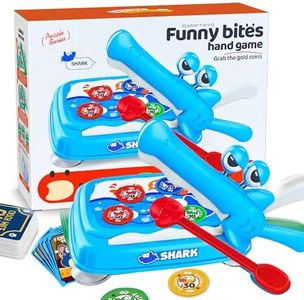 GrandSail Funny Bite's Hand Game - Fast Reflex Training for Teens & Adults, Party Games with Animal Design, Multiple Challenge Modes, and Portable Storage-Blue