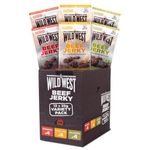 Wild West Beef Jerky - Variety Pack 12 x 35g (4 x Original, 4 x Honey BBQ, 4 x Jalapeno) Perfect Post Gym Meat Snack