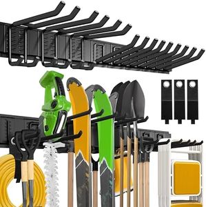 Klasit Black Wall Mounted 3-Shelf Garden Tool Organizer (Garden Tools, Outdoor Equipment)
