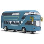 DEOXY Bus Double Decker Bus Toys for Kids Diecast Metal Bus Alloy London Bus Light & Music Open Door Collection Bus Toys for Boy Kids (YD629A Blue)