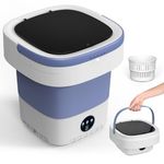 Portable Washing Machine, 12L Upgraded Mini Washing Machine With Spin Basket, Foldable Camping Washing Machine for Underwear, Baby Clothes Socks, Small Washing Machine for Apartments, Dorm,RV, Travel