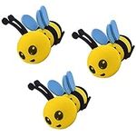 Car Aerial 3 Pcs Car Aerial Toppers Cute Honey Bee Aerial Balls Happy Face Bumble Bee Car Stickers Funny Antenna Hats