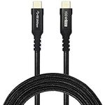 USB C to C Cable,6.5FT 4K 60Hz USB3.2 Gen2x2 Cable Video Output,20Gbps PD 100W Type C to C Fast Charge Cord for Thunderbolt 3 Device,Monitor,SSD Hard,MacBook,iPad Pro,Type C Device,Nylon Braided,Black