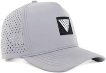 Urban Effort Hydro Performance Hat - for Men and Women Baseball Hat 5-Panel Water-Resistant - Great Snapback Closure for Golf & Outdoors (Gray, Curved Bill)