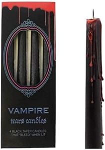 Something different Vampire Tears Black Candles - Set of 4 Bleeding Candles - Gothic Rituals Halloween