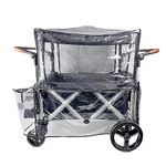 Big Size Rain Cover for Wagon Stroller,Mosquito Net for Wagon Trolley Cart,2in1 Big Cover with Window for Picnic Camping Wagon Stroller Waterproof Windproof Wagon Accessories.(Cart Not Included)