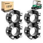 10L0L Golf Cart Wheel Spacers Adapters 2 Inch for EZGO Club Car 4 Lug (4x4 Bolt Pattern, 68mm Hub Bore, 1/2-20 Studs) - Black 4 Pack