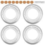 HOIGON 4 PCS 12 Inch 0.35 Thick 360 Degree Rotating Turntable Bearings, Round Lazy Susan Bearing Hardware Turntable Swivel Plate, Include Mounting Screws, Cork Spacers