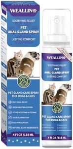 WEALLIN Anal Gland Spray for Dogs Cats - Fast Anal Gland Relief Stops Scooting & Itching Odor Elimination Anti Itch Dog Spray Pain Relieving Safe for All Animals - 4.06 FL OZ