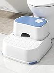 Step Stool Kids Foot Step Up - Sturdy Strong Anti Slip Toddlers Potty Training Kids stool (Blue/White)