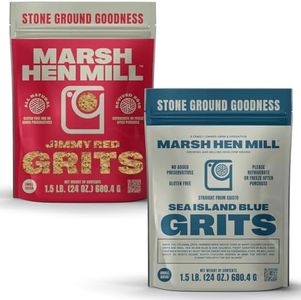Marsh Hen Mill Variety Pack of 2 - Jimmy Red Grits & Sea Island Blue - Stone Ground, Gluten Free - Old Fashioned Southern Heirloom Corn - Natural, No Preservatives - 24 Oz Each
