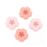 GeekShare 4PCS Silicone Joycon Thumb Grip Caps, Kawaii Cherry Blossom Joystick Cover Compatible with Nintendo Switch/OLED/Switch Lite (Sakura)