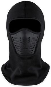 Balaclava Ski Mask - Cold Weather Full Face Mask with Breathable Air Vents - Ski Mask for Men & Women for Winter Sports Black