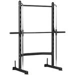 HOMCOM Squat Rack with Pull-Up Bar, Adjustable Weight Rack, Multi-Functional Weight Lifting Barbell Stand for Home, Gym, Strength Training