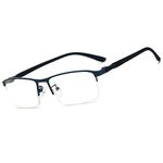 Blue-Light-Glasses-Woman-Men-Computer-Gaming for Blue Light Blocking Glasses Anti Eye Strain Clearer Lens Better Sleep （STAMEN）, Navy Blue, Large
