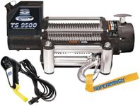 Superwinch 1595200 Tiger Shark 9500 12V DC Winch 9,500lb(4,309kg) Single Line Pull with Roller Fairlead 21/64" x 95' Steel Wire Rope Corded Handheld Remote