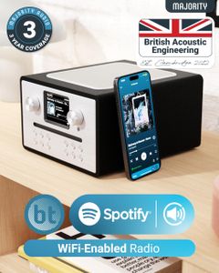 MAJORITY Homerton Internet Radio CD Player – Black