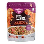 FIT & FLEX Baked Crunchy Granola Mixed Fruit Oat Rich Cereal With High Protein&Fibre Ready To Eat Granola For Breakfast Real Freeze Dried Fruits Snacks As Seen On Shark Tank India 450 Gm