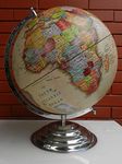 cosmic globe exports educational political world globe with sturdy arc rotating globe for kids/students/children/upsc/desk globe/home decor kids study table (cream color, 12 inches, big size)- Multi color