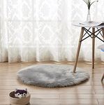 Modern Fluffy Rug Round for Kids Bedroom Carpet Shaggy Super Soft Touch Faux Sheepskin Fur Floor Mat Area Rugs Washable for the rug housed