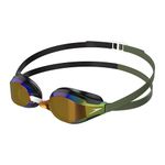 Speedo Unisex Fastskin Speedsocket 2 Swimming Goggles | Competitive Racing Goggles | Anti-Fog | Anti-Leak, Black/Country Green, One Size