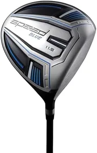 Speed System Golf Titanium Driver Golf Club, Loft Lightweight Graphite Shaft, Oversized Sweet Spot, Aerodynamic, USGA Conforming Mens Driver + Deluxe Headcover - Blue 11.5° Loft, Right
