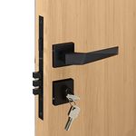 Volo Heavy Duty Mortise Main Door Lock | Bedroom Door Lock Set with Brass Cylinder and 10" Lock Body for Home/Hotels/Office in Black Matt Finish with 3 Brass Computerised Keys(Color: Black)