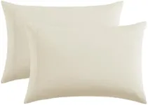 Casa Platino Standard Pillow Cases Set of 2 - Pre-Washed Ultra Soft & Breathable Pillowcases - Brushed Microfiber Pillow Covers - Easy Care Standard Size Pillow Cases Set of 2-20x30 Inches, Ivory