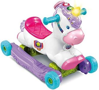VTech - Cléo, Ma Licorne Basculo, Porteur Bébé Évolutif, Licorne à Bascule Interactive, Jouet d'Activité et de Développement, Éveil Musical, Cadeau Bébé Dès 1 An - Contenu en Français