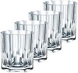 Nachtmann Aspen Collection Whisky Glass, Set of 4, Crystal Double Old Fashioned Cocktail, Solid Whiskey Glasses, Rocks Glasses, Lowball Glasses, 11-Ounce, Dishwasher Safe