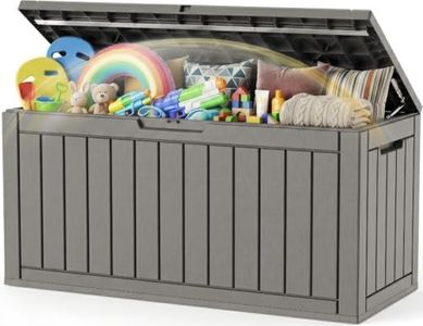 Outdoor Storage Box Waterproof, 180 Gal Gen 2 Resin Deck Box With Wheels