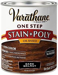 Rust-Oleum 225250H Oil-Based Stain + Poly, Quart, Dark Walnut, 32 Fl Oz